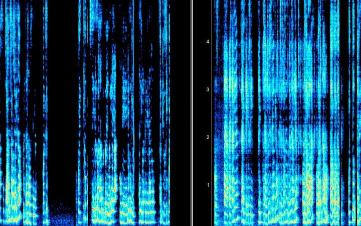 Espectrograma: ANTES (izq.) DESPUÉS (dcha.)